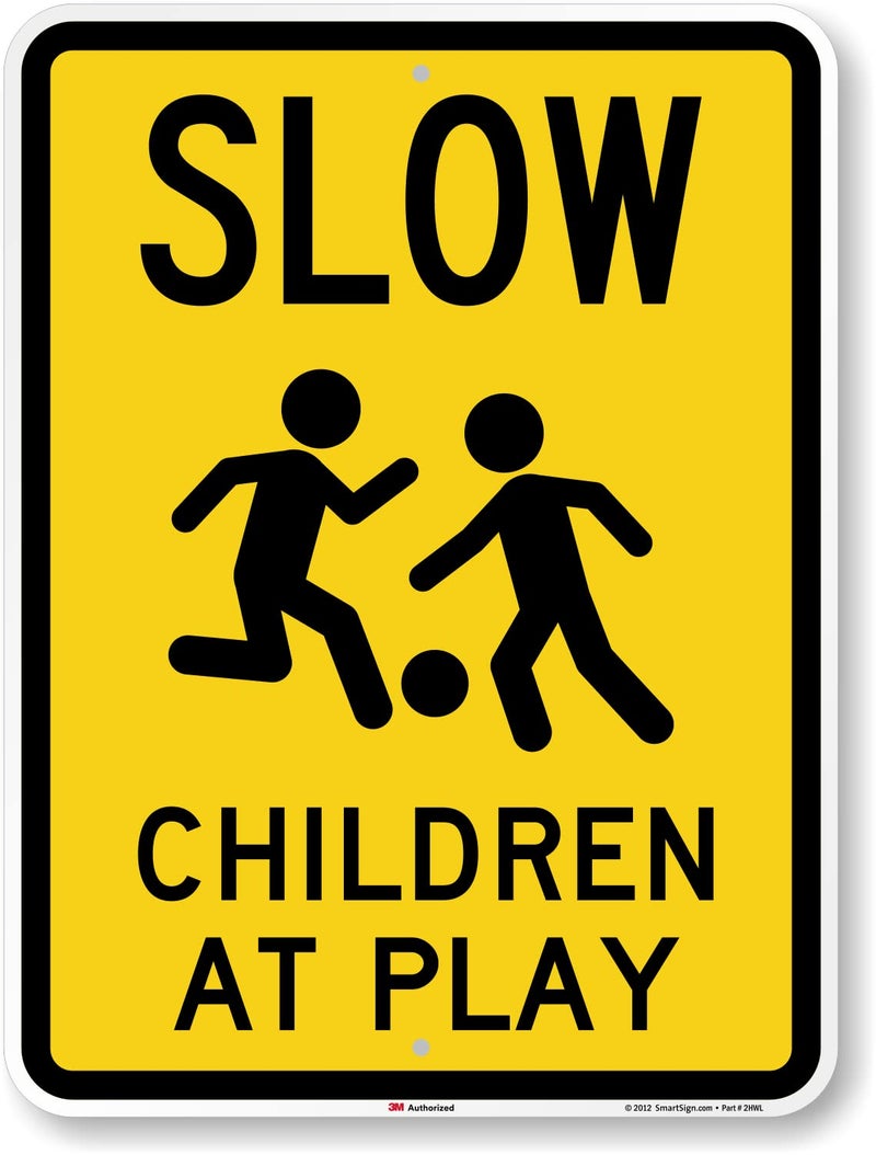 SmartSign "Slow - Children At Play" Sign | 18" x 24" 3M Engineer Grade Reflective Aluminum - Image 1